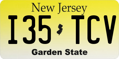 NJ license plate I35TCV