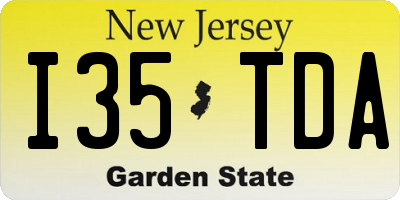 NJ license plate I35TDA