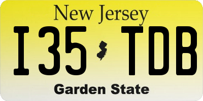 NJ license plate I35TDB