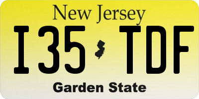 NJ license plate I35TDF