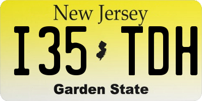 NJ license plate I35TDH