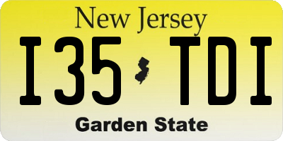 NJ license plate I35TDI