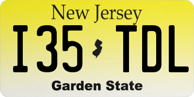 NJ license plate I35TDL