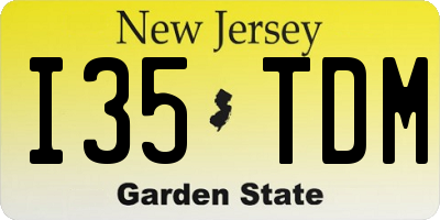 NJ license plate I35TDM