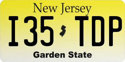 NJ license plate I35TDP