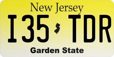 NJ license plate I35TDR