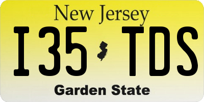 NJ license plate I35TDS