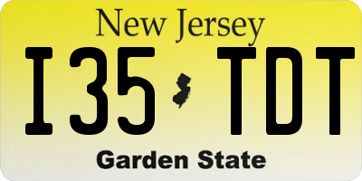 NJ license plate I35TDT