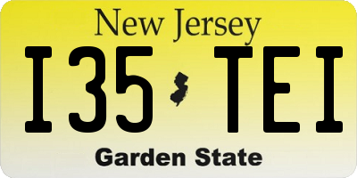 NJ license plate I35TEI