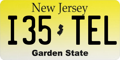 NJ license plate I35TEL