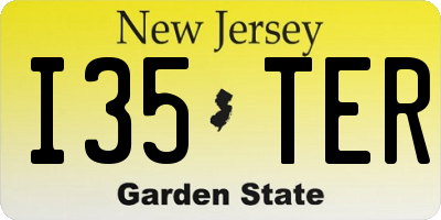 NJ license plate I35TER