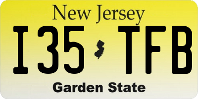 NJ license plate I35TFB