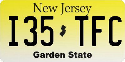 NJ license plate I35TFC