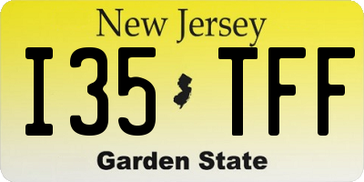 NJ license plate I35TFF