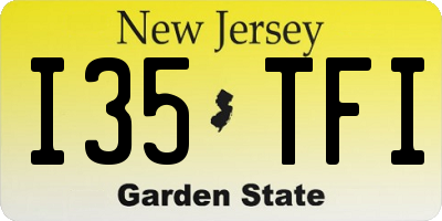 NJ license plate I35TFI