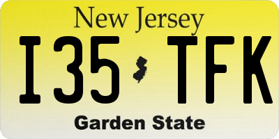 NJ license plate I35TFK