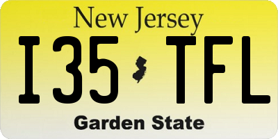 NJ license plate I35TFL