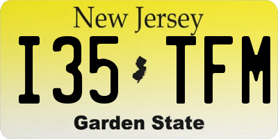 NJ license plate I35TFM