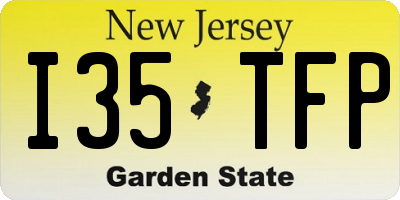 NJ license plate I35TFP