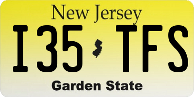 NJ license plate I35TFS