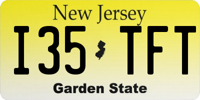 NJ license plate I35TFT