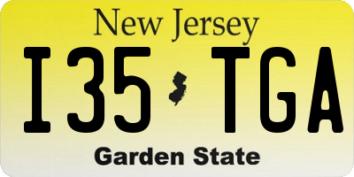 NJ license plate I35TGA