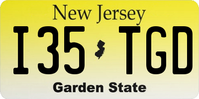 NJ license plate I35TGD