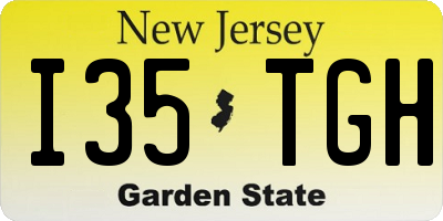 NJ license plate I35TGH
