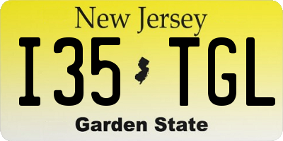 NJ license plate I35TGL
