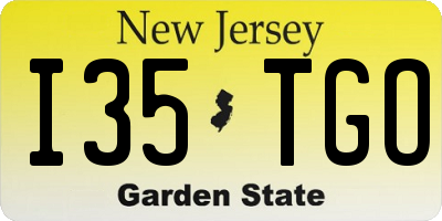 NJ license plate I35TGO