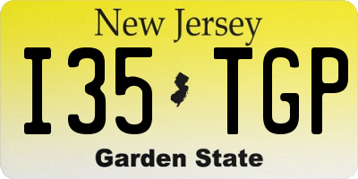 NJ license plate I35TGP