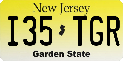 NJ license plate I35TGR