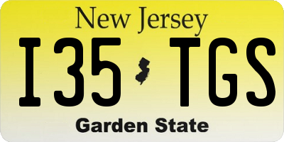 NJ license plate I35TGS