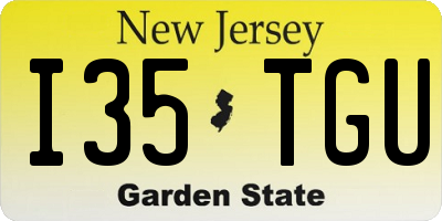 NJ license plate I35TGU