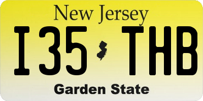NJ license plate I35THB