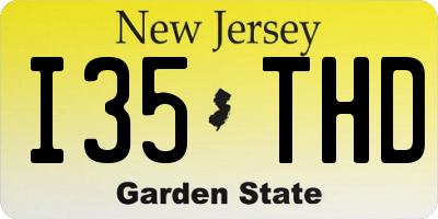 NJ license plate I35THD