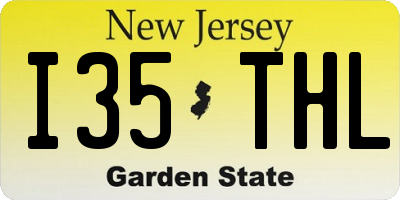 NJ license plate I35THL