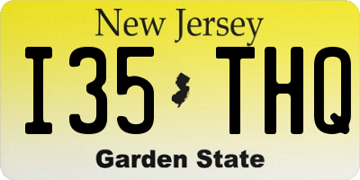 NJ license plate I35THQ