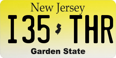 NJ license plate I35THR