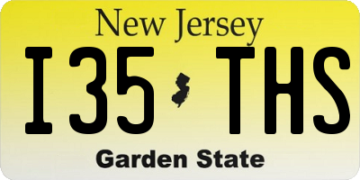 NJ license plate I35THS