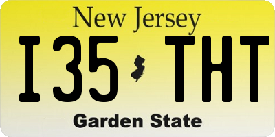 NJ license plate I35THT