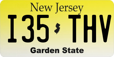 NJ license plate I35THV