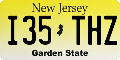 NJ license plate I35THZ