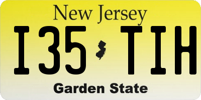 NJ license plate I35TIH