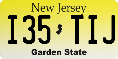NJ license plate I35TIJ