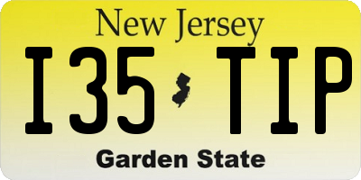 NJ license plate I35TIP