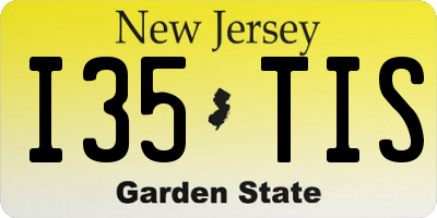 NJ license plate I35TIS