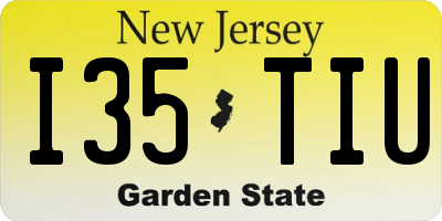 NJ license plate I35TIU