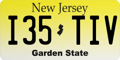 NJ license plate I35TIV