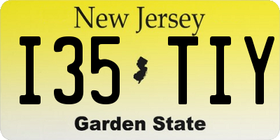NJ license plate I35TIY